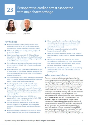 NAP7 Report | The Royal College of Anaesthetists